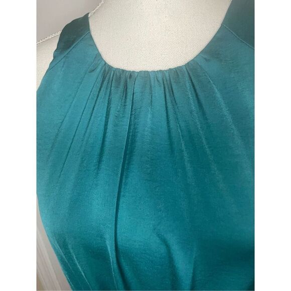 NWT Rebecca Taylor Halter Teal Green Cocktail Mini Dress Size 6 Dinner Datenight - Picture 14 of 14